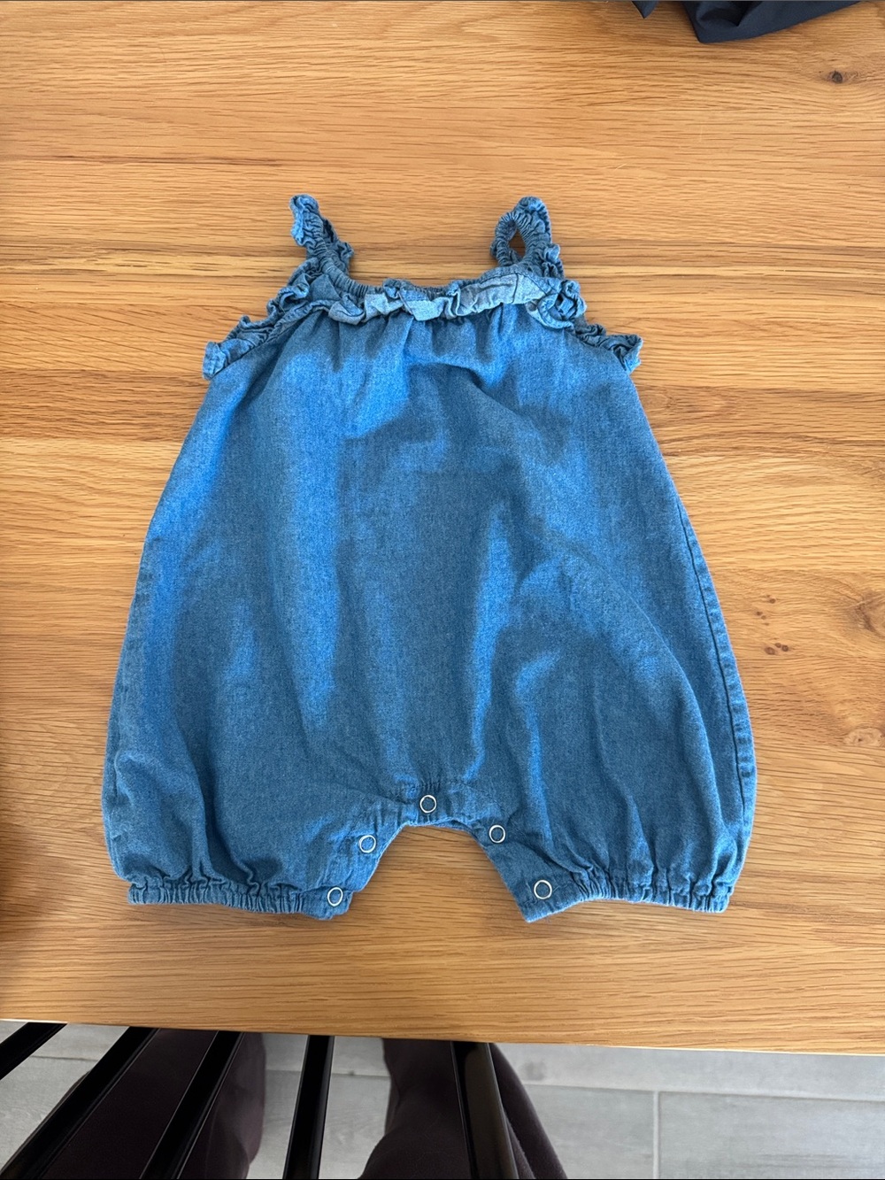 Forever French chambray bubble romper